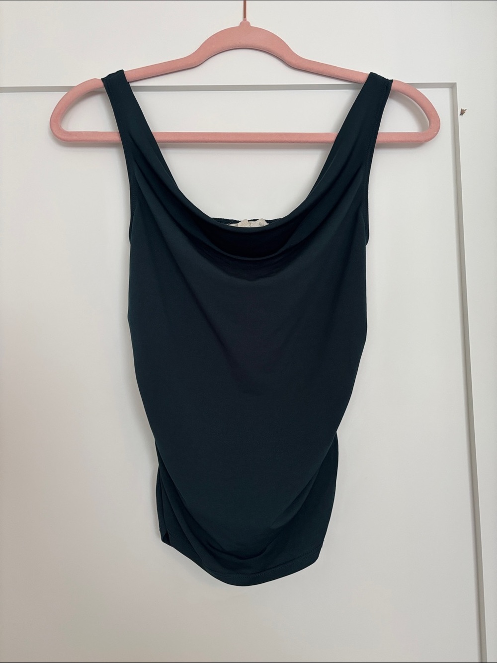 Women's Dark Green Draped Tank Top